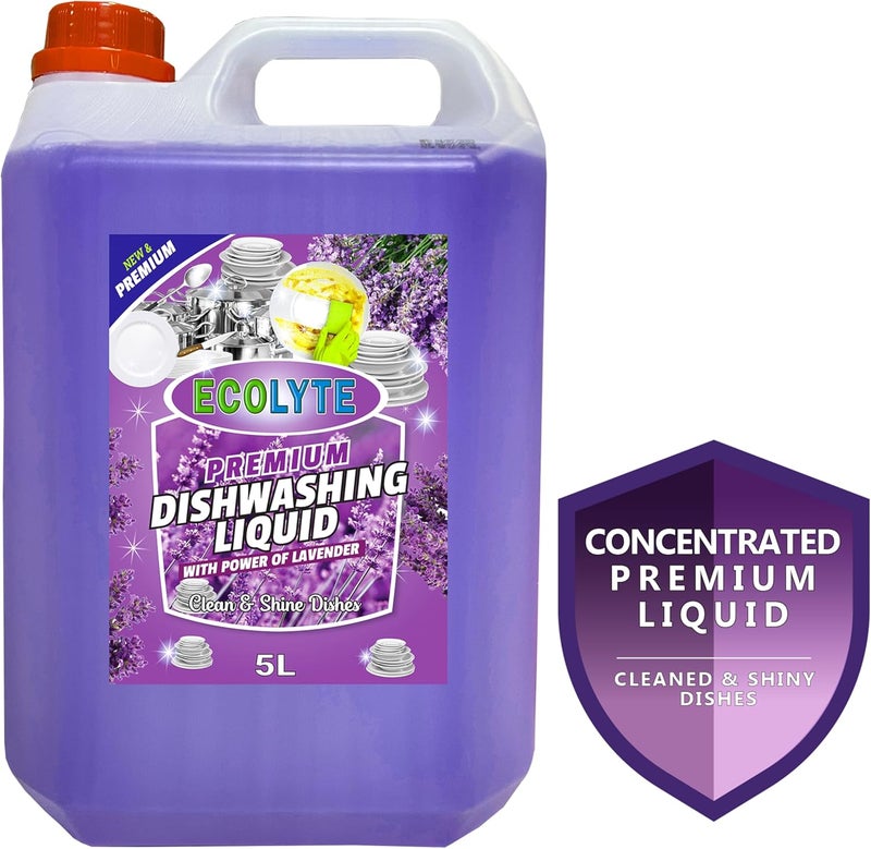 ECOLYTE+ Premium Lavender Dishwashing Liquid - 5L - Image 2